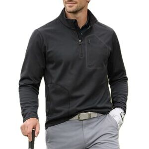 Bonobos Golf Charcoal Gray The Elements 1/2 Zip Pullover Sweatshirt, Large